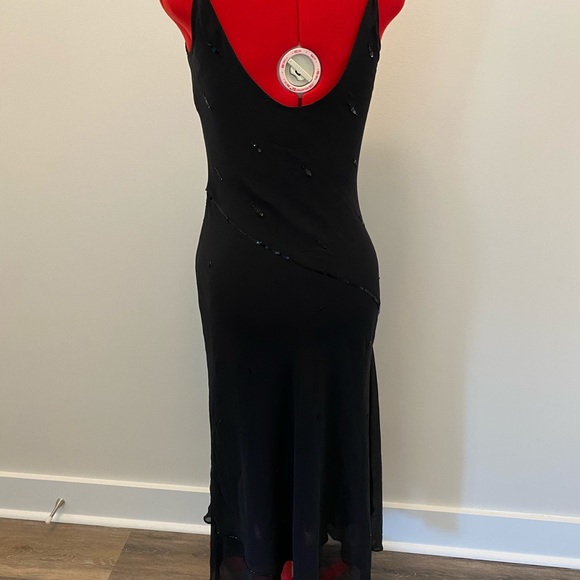 Next Beautiful chiffon black dress - size 10 - Picture 4 of 4